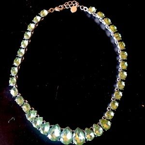 New York & Co Green rhinestone fashion necklace
